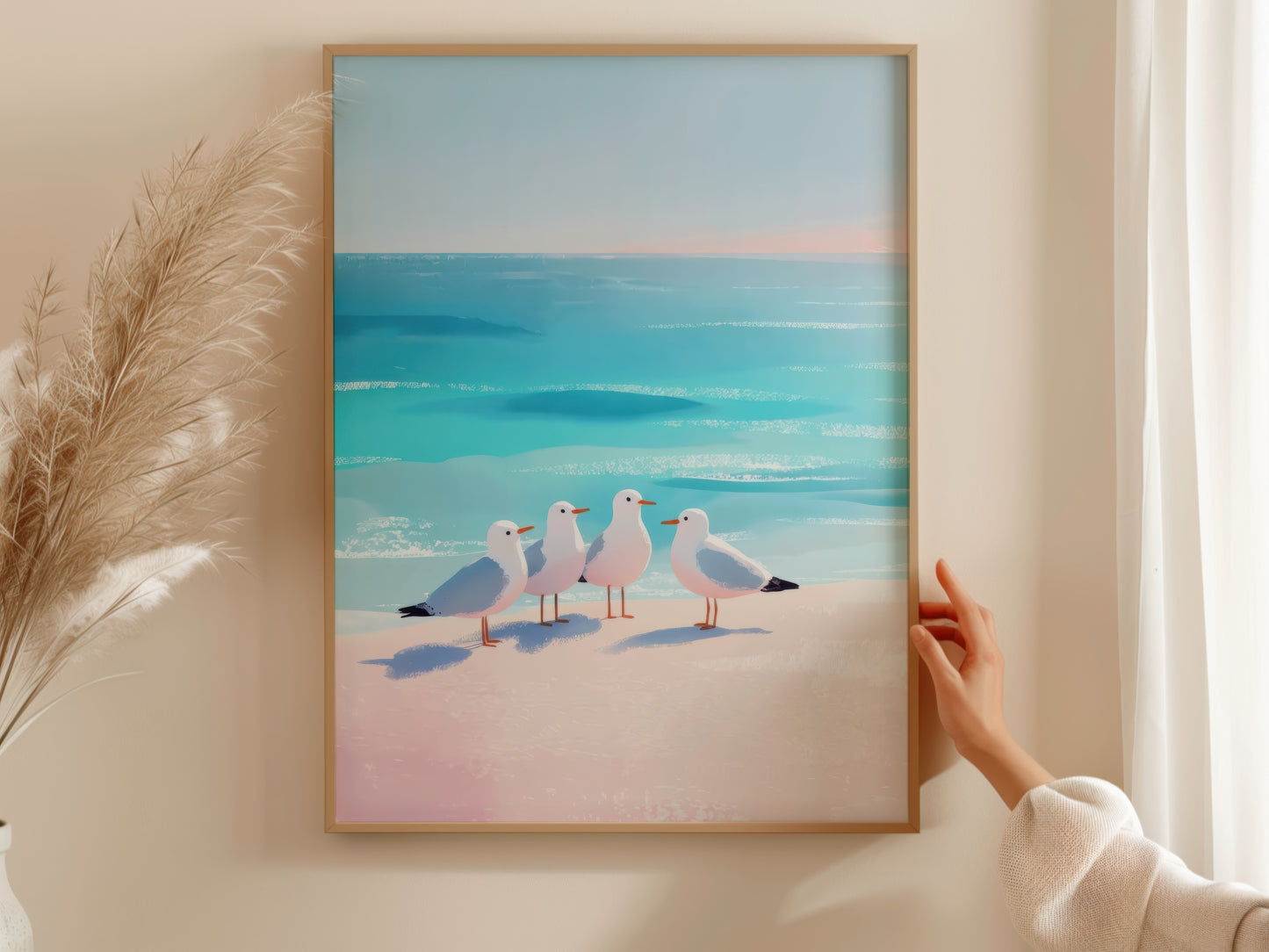 Four Seagulls Turquoise Beach