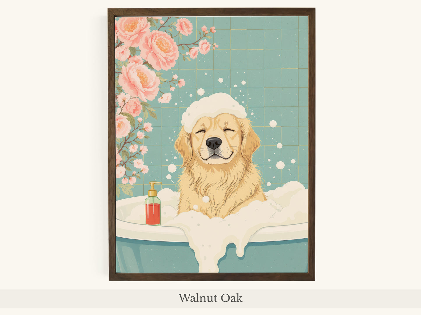Golden Retriever Bubble Bath