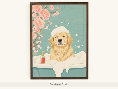Golden Retriever Bubble Bath