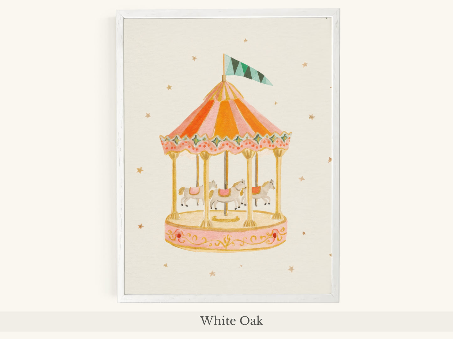 Carousel White Horses