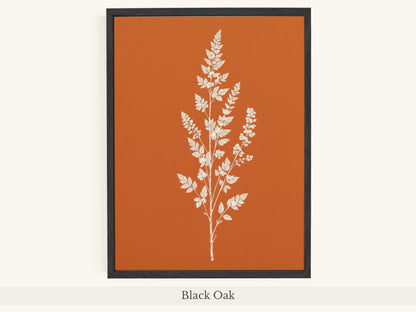 White Botanical Branch Terracotta