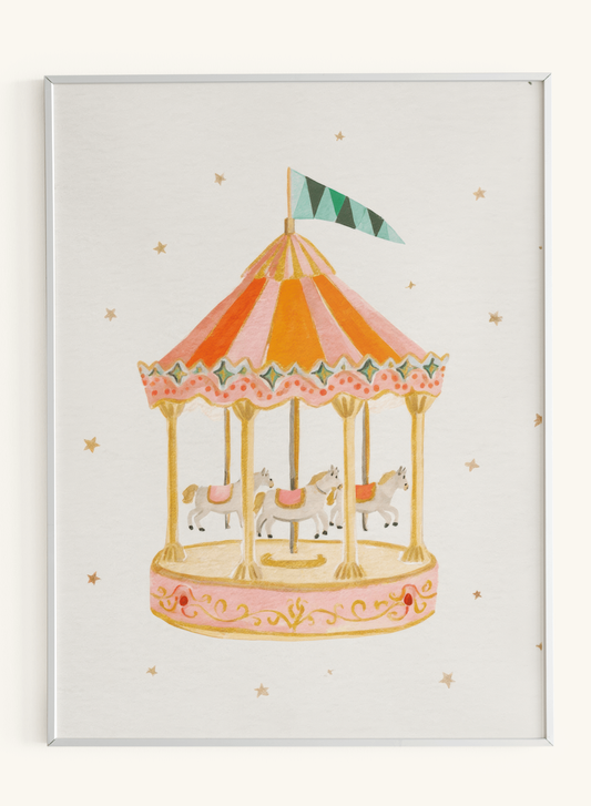Carousel White Horses