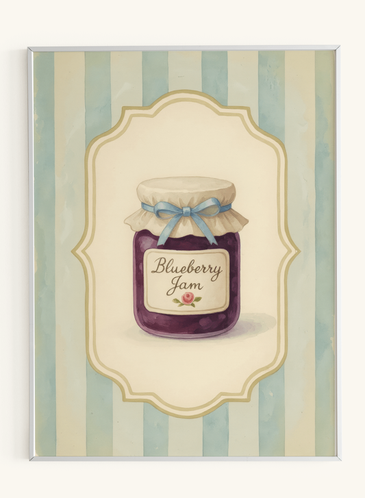 Vintage Blueberry Jam Jar