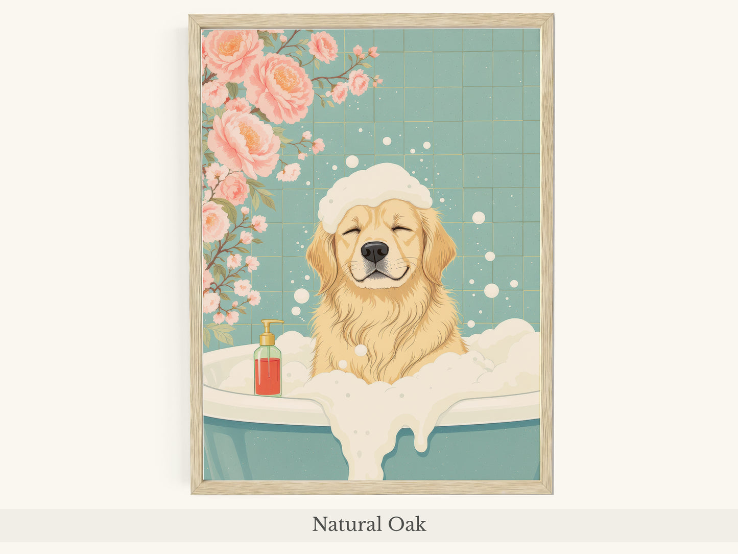 Golden Retriever Bubble Bath