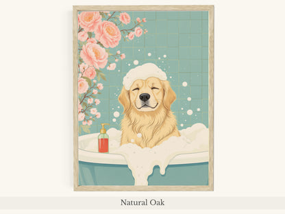 Golden Retriever Bubble Bath