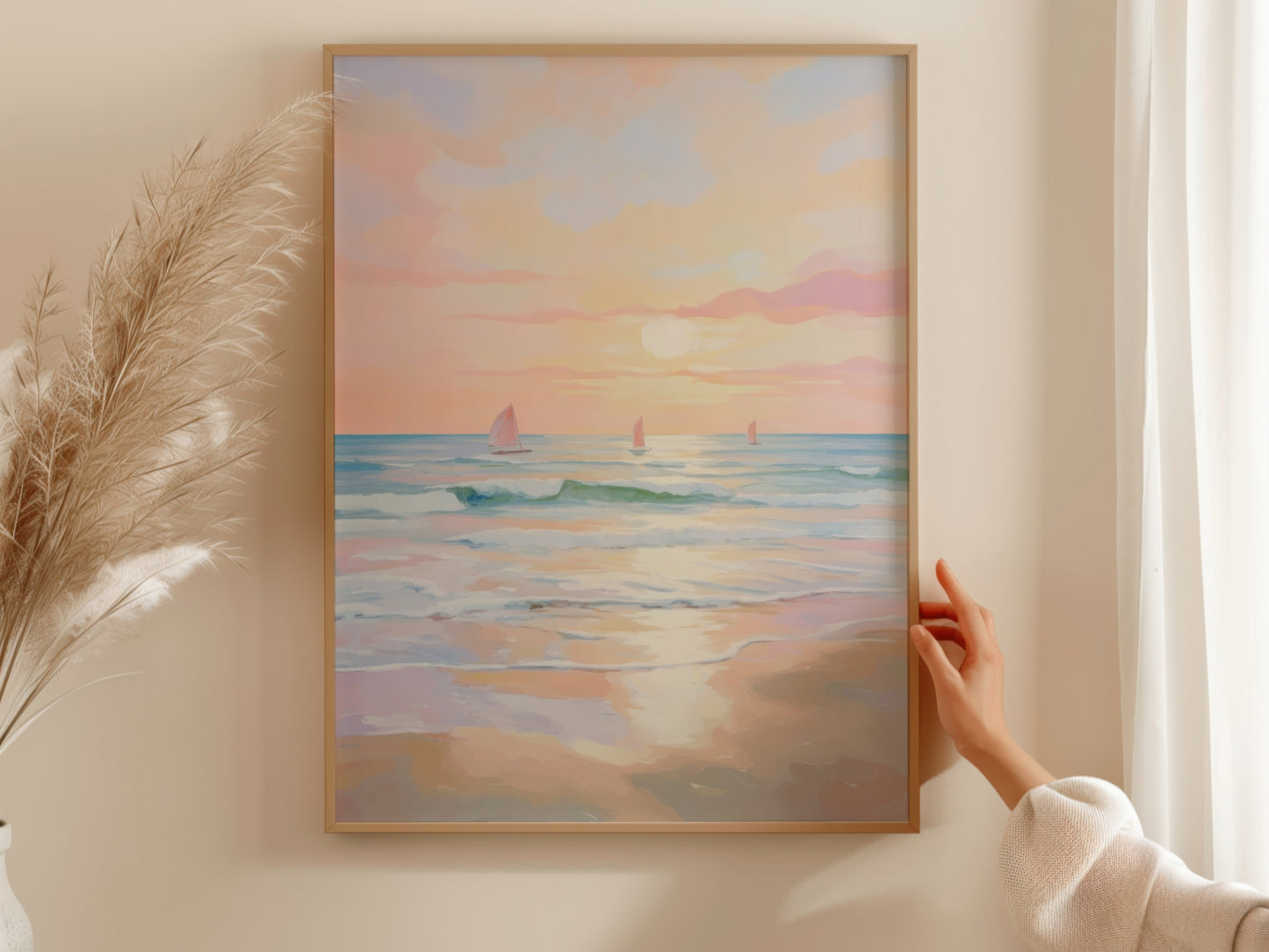 Impressionist Sunset Ocean Sailing