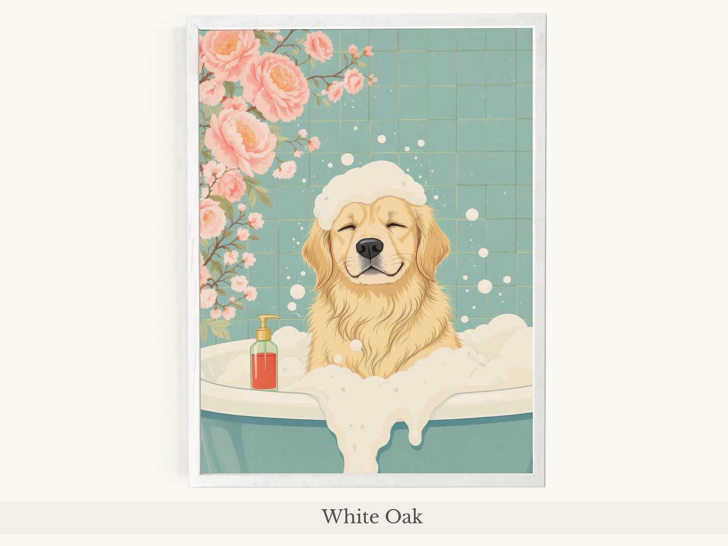 Golden Retriever Bubble Bath