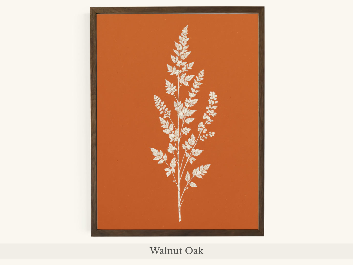 White Botanical Branch Terracotta