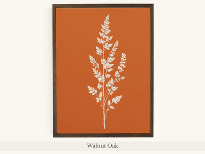 White Botanical Branch Terracotta