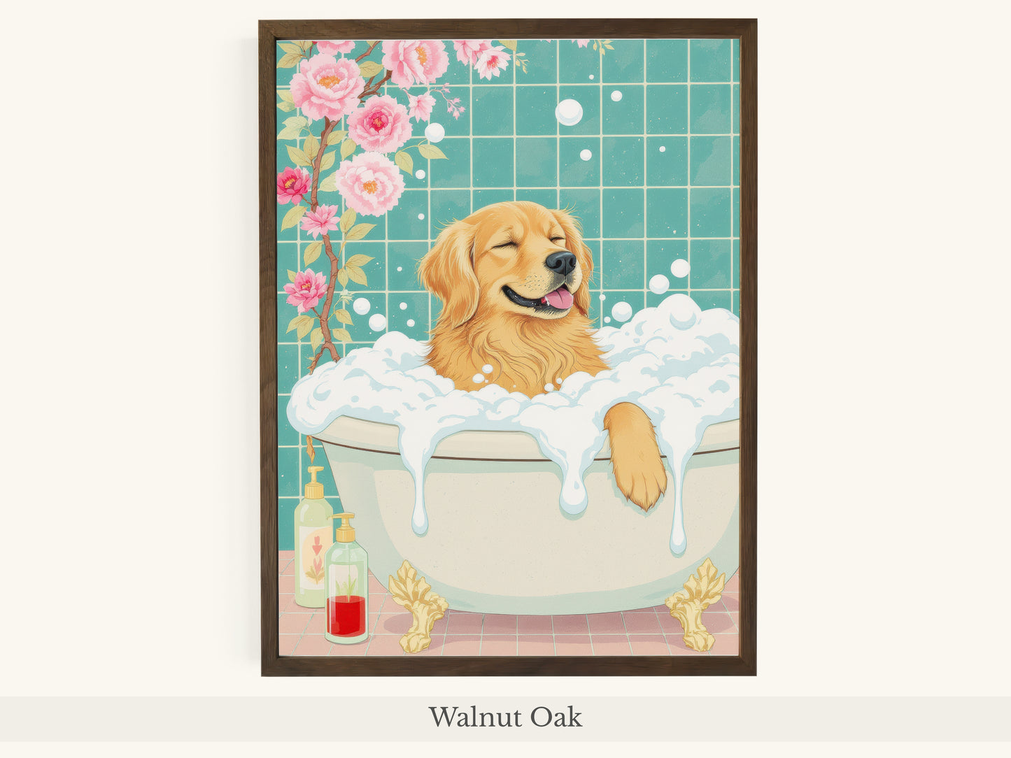 Golden Retriever Mint Bathtub