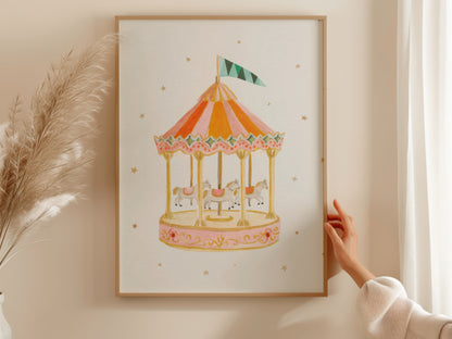 Carousel White Horses